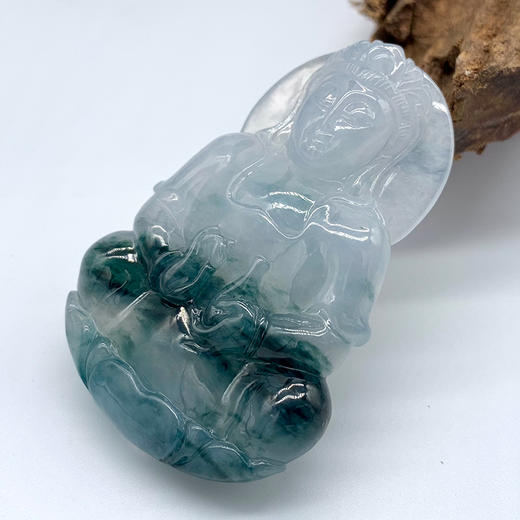 派瑞翡翠 翡翠观音 糯种 飘花 商品图3