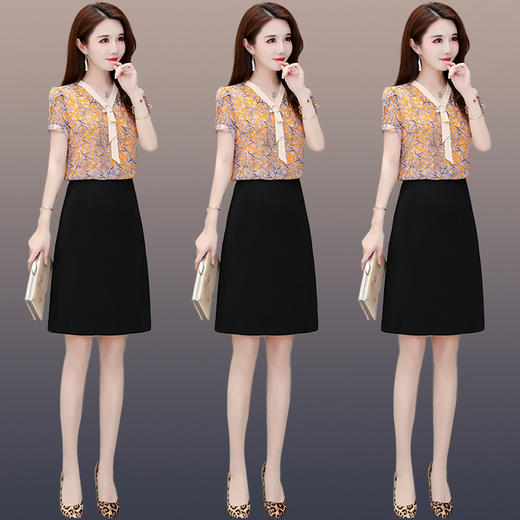 MQ-1757-626夏新款碎花高端赫本风典雅雪纺连衣裙YY 商品图2