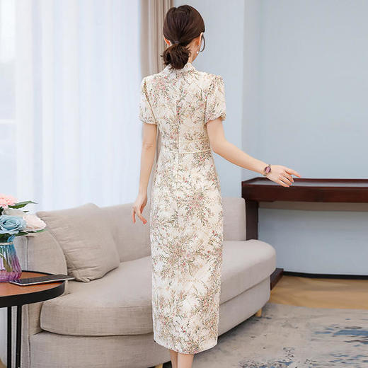 DJ-NRJ2FA40-FS9521新品优雅大气复古改良刺绣旗袍裙 商品图2