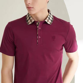 Daks 英伦格子高端弹力丝光棉Polo衫