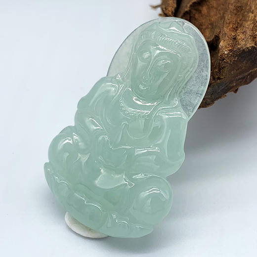 派瑞翡翠 翡翠观音 糯种 淡绿色 商品图3