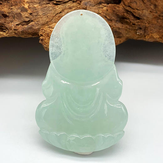 派瑞翡翠 翡翠观音 糯种 淡绿色 商品图1