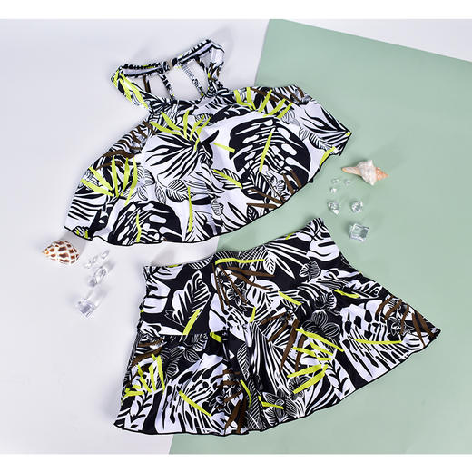 皇家丽美碎花分体裙式两件套泳装海边沙滩度假温泉泳装Y8102 商品图3