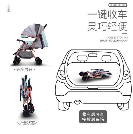 【婴儿车】*可坐躺折叠轻便携带双向宝宝伞车新生幼儿童婴儿车 商品图3