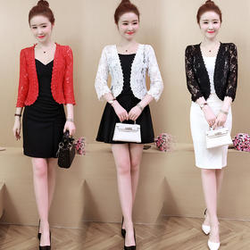 MZ-MZ2242夏季蕾丝小披肩  短外套百搭镂空小坎肩薄款开衫防晒衣