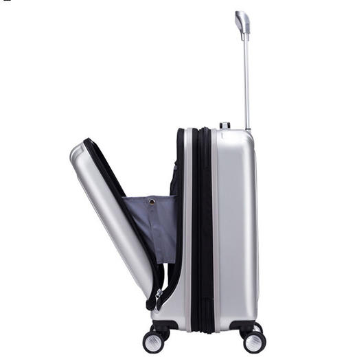 DELSEY法国大使 杆箱万向轮行李PC登机密码旅行硬箱子男女 20寸银色00207380111 商品图3