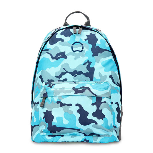 DELSEY法国大使 时尚迷彩双肩包休闲包男女 蓝色70371860012  商品图1