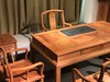 红桥红  家具严选  缅甸花梨（大果紫檀）  【158石盘茶趣 双抽屉马蹄腿茶桌】 商品缩略图4