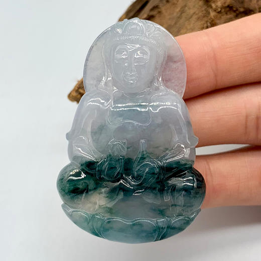派瑞翡翠 翡翠观音 糯种 飘花 商品图2