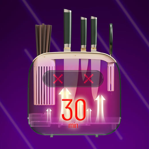 筷子刀具消chudu机家用筷子筒紫外线杀jun器抑jun刀架餐具烘干机 商品图3