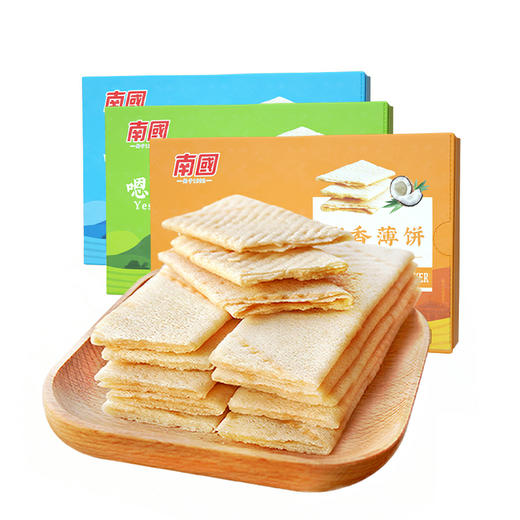 【南国食品】椰香薄饼187gx6营养咸早餐代餐 商品图0