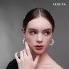 EURLAN.  A系列 珍珠优雅耳圈百搭 商品缩略图4