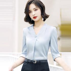 XP-6316XXN女韩版职业装 2020新款v领短袖工作服