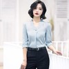 XP-6316XXN女韩版职业装 2020新款v领短袖工作服 商品缩略图2