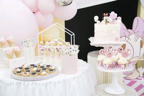 粉色米奇甜品台