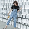 WZNH-HDONHD2010夏新款宽松显瘦百搭绣花牛仔连体套装 商品缩略图2