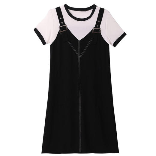 MQ-QYF-F40夏季新款韩版宽松气质假两件连衣裙YY 商品图4