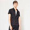 HIM漢崇 夏季新休闲男装衣服男士休闲衬衣都市黑色短袖衬衫青年男 商品缩略图0