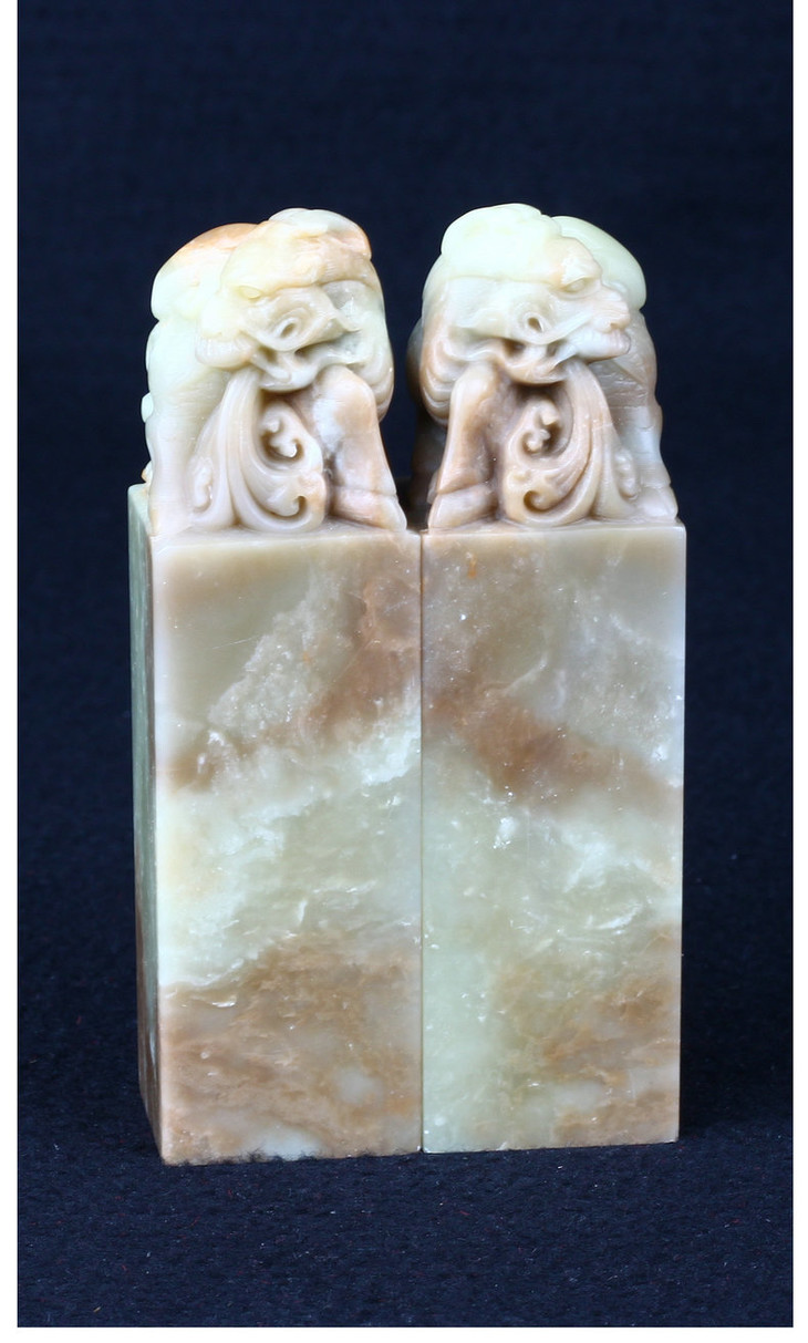 金石印坊青田冻石龙钮对章3131112mmjpysgs009237