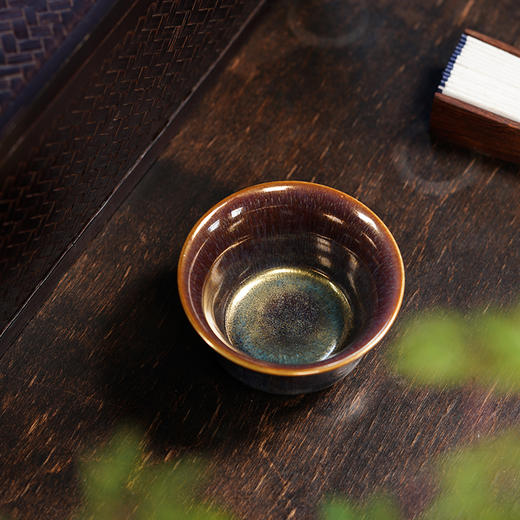 龙德堂陶艺 范泽锋烧 金丝玉毫天目盏-马蹄杯 (库存请咨询客服) 商品图2