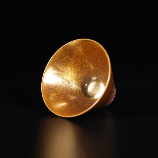 龙德堂陶艺 范泽锋烧 金丝玉毫天目盏-斗笠（金色款） (库存请咨询客服) 商品图4