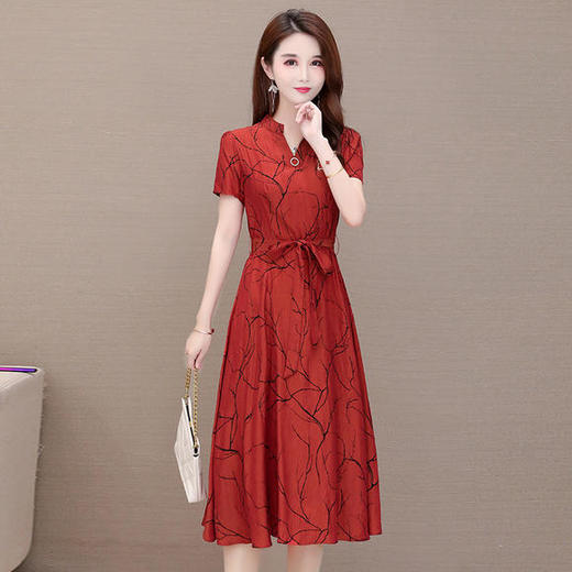 YWE-ALLJ20A42H新款天丝气质减龄印花连衣裙 商品图2