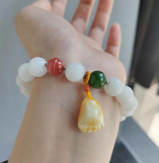 和田白玉蜜蜡手串 商品图2