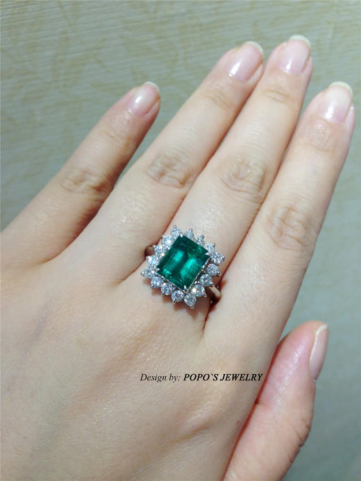 【每日特选】3.82ct木佐色 祖母绿钻石戒指(预约看货) 商品图9