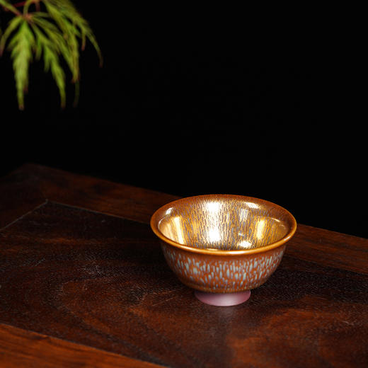 龙德堂陶艺 范泽锋烧 金丝玉毫天目盏-敞口（小） (库存请咨询客服) 商品图1