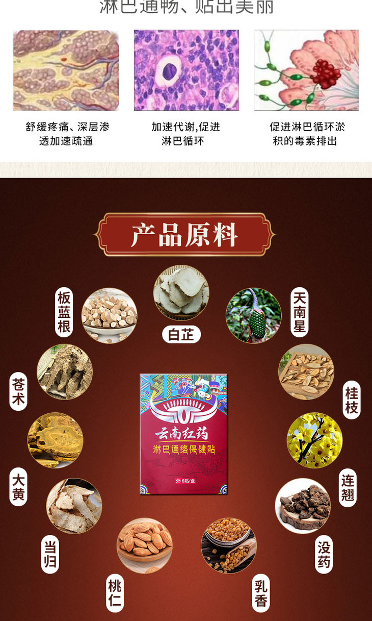 限时特惠买2赠1消副乳神器云南红药副乳贴草本植物精华专业疏通软化