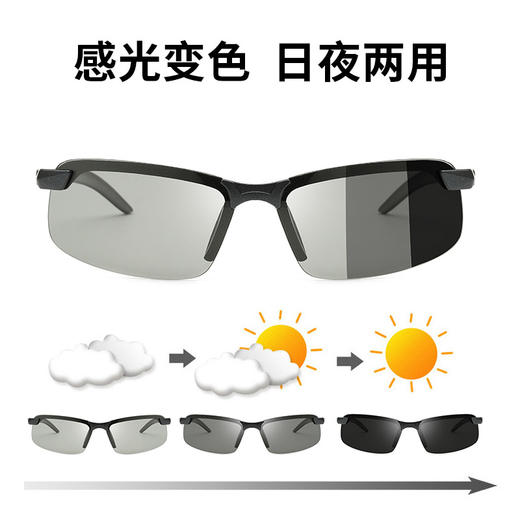 OLO-3043PC sunglasses感光变色偏光太阳镜  日夜两用开车眼镜钓鱼夜视墨镜 商品图3