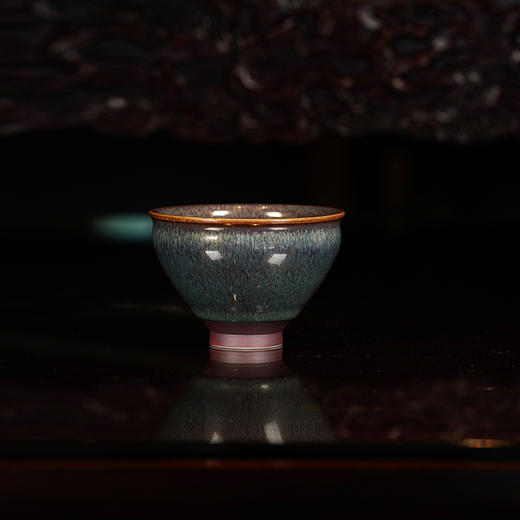 龙德堂陶艺 范泽锋烧 金丝玉毫天目盏-束口（小） (库存请咨询客服) 商品图0