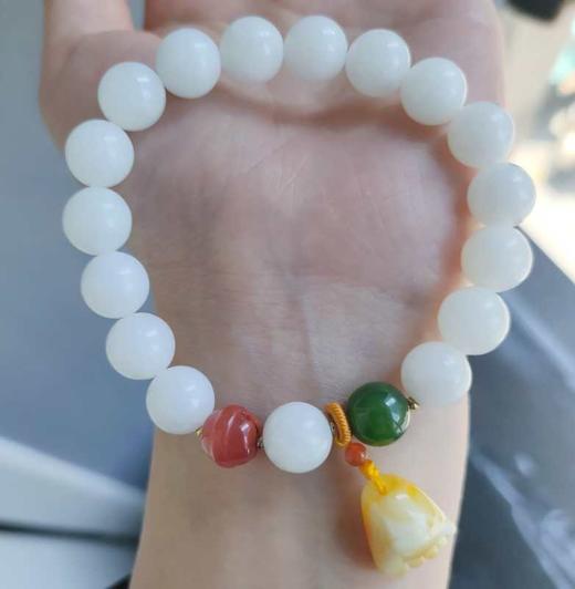 和田白玉蜜蜡手串 商品图0