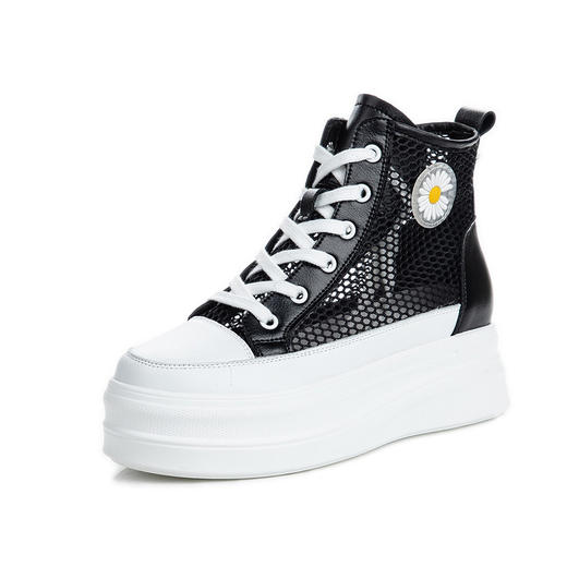 ML-2185夏季透气高帮凉靴新款时尚外穿休闲马丁靴厚底浅口真皮女鞋 商品图3