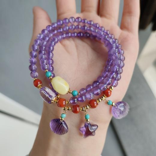 紫水晶蜜蜡3圈手串 商品图1