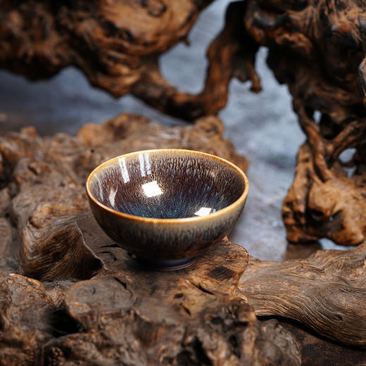 龙德堂陶艺 范泽锋烧 金丝玉毫天目盏-圆口 (库存请咨询客服) 商品图1