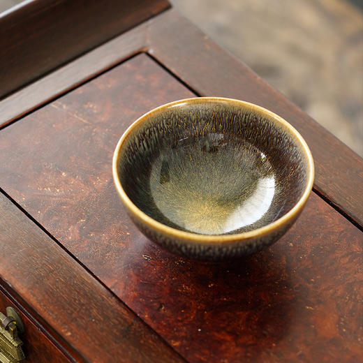 龙德堂陶艺 范泽锋烧 金丝玉毫天目盏-圆口 (库存请咨询客服) 商品图3