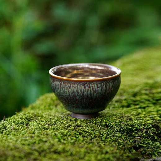 龙德堂陶艺 范泽锋烧 金丝玉毫天目盏-束口（中） (库存请咨询客服) 商品图0