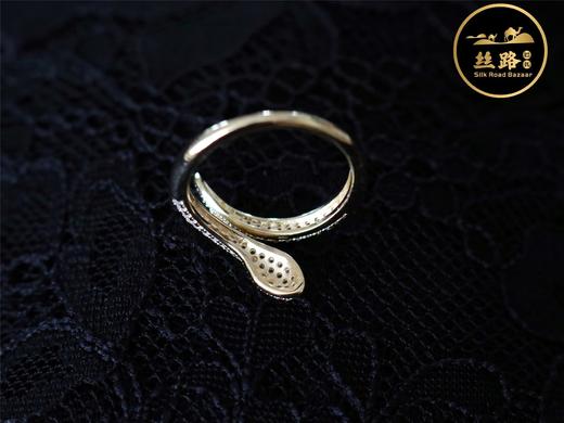 活动不限大小！法老保护神迪拜蛇形开口戒指925银镀白金14k镀金 商品图4