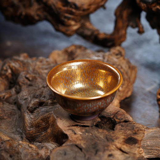 龙德堂陶艺 范泽锋烧 金丝玉毫天目盏-敞口（小） (库存请咨询客服) 商品图2