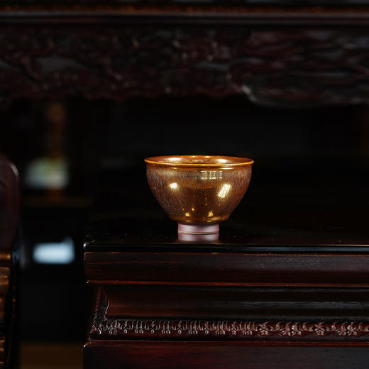 龙德堂陶艺 范泽锋烧 金丝玉毫天目盏-束口（大） (库存请咨询客服) 商品图0