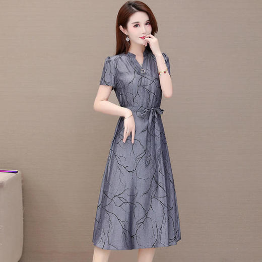 YWE-ALLJ20A42H新款天丝气质减龄印花连衣裙 商品图3