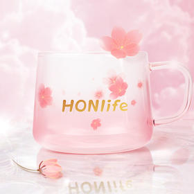 【麦麦SY赠品】【明星同款】好麦多樱花玻璃杯355ML