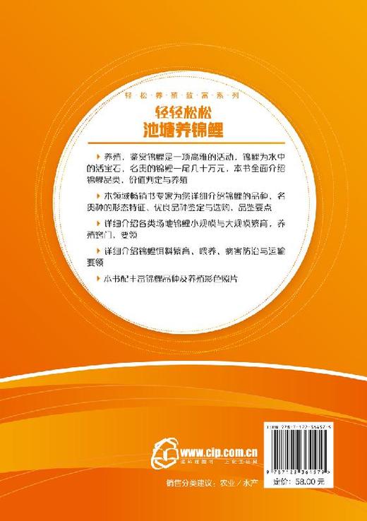 轻松养殖致富系列 轻轻松松池塘养锦鲤 池塘养鱼观赏鱼养殖技术大全书籍观赏鱼常见疾病防治实用喂养护理饲养书籍入门养锦鲤金鱼书 商品图1
