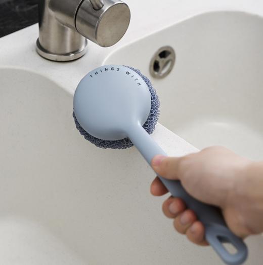 【清洁刷】厨房长柄清洁刷 家用去污洗锅刷洗碗刷可挂式水槽灶台清洁刷子 商品图2