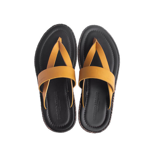 ARMANI 阿玛尼 男士拖鞋 黄色 X2P026 XAT41 00161 商品图0