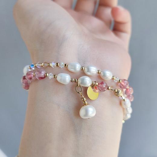 珍珠草莓晶时尚手链 商品图0