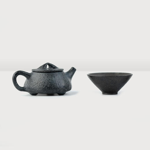 稀雀・茶事⎟ 冰碛岩 石瓢壶茶具套组 商品图0