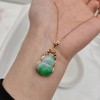 18K镶嵌飘花翡翠葫芦项链（带证书） 商品缩略图2
