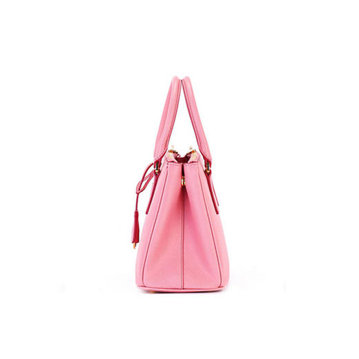 PRADA 普拉达 女士 Galleria 迷你 Saffiano 皮革珐琅金属三角形徽标手提包 粉色 1BA896 NZV F0442 OOO 商品图2
